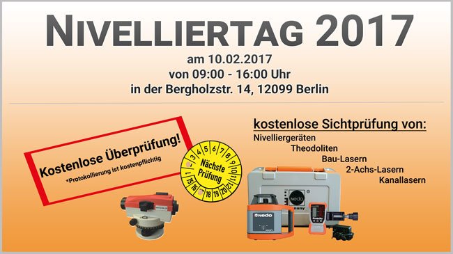 Nivelliertag, Nivellier und Laser Überprüfung